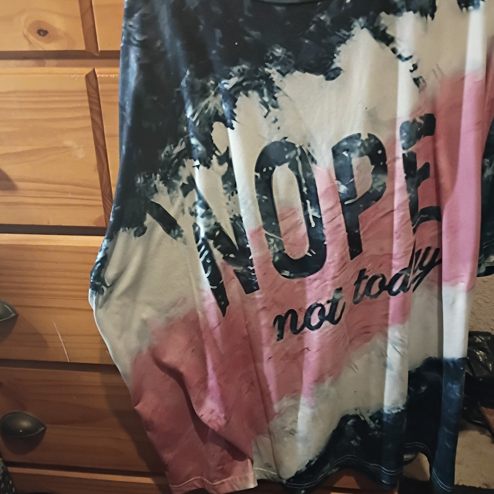Tie-Dye Graphic Tank Top - Pink and Black